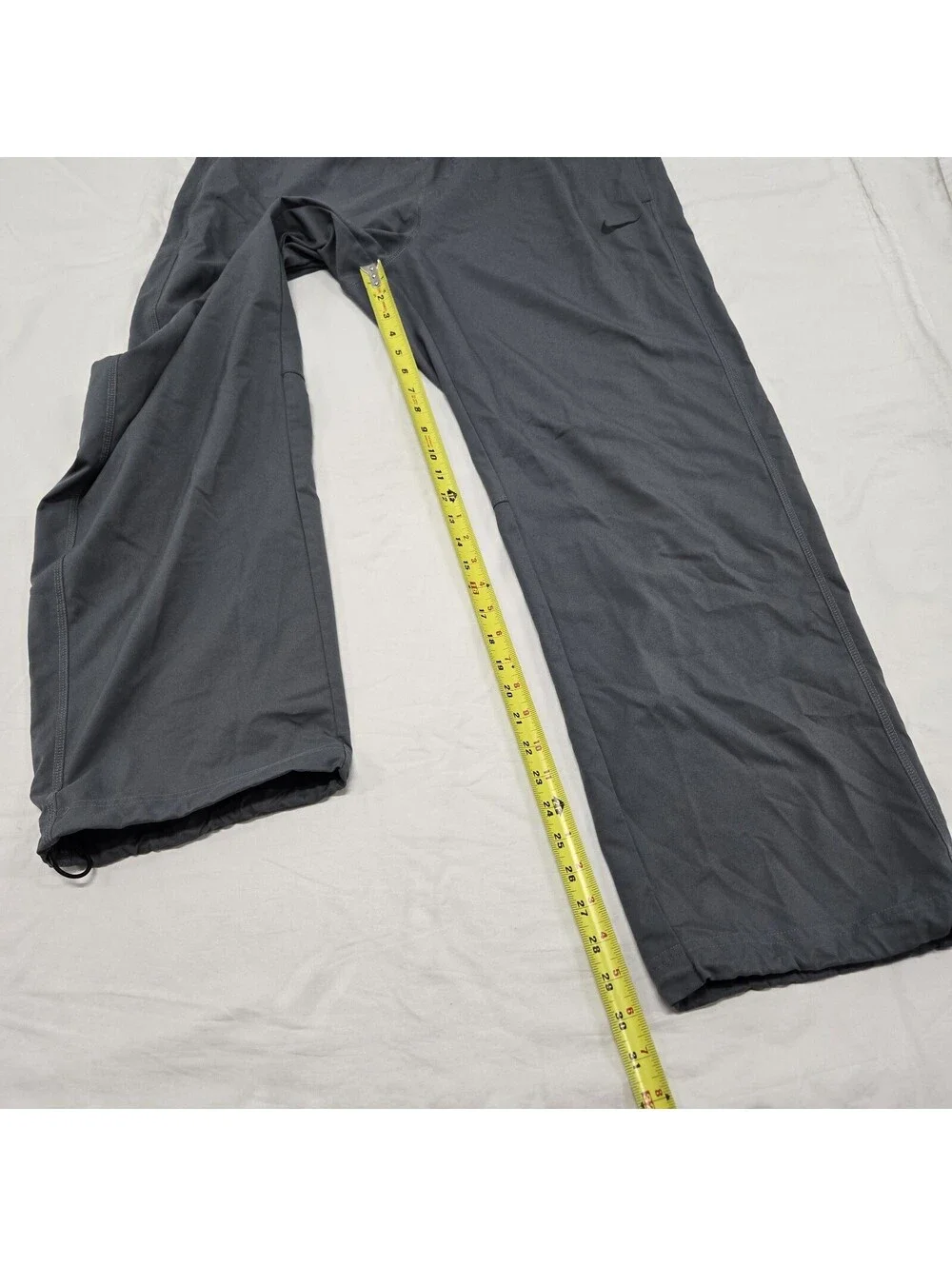 Men's LARGE Nike Dri-Fit Training Pants Cool Grey Pockets Adjustable 377786-064